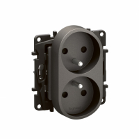 LEGRAND - NOWE NILOE - GN. 2X2P+Z ZP, DO RAMEK WIELOKROTNYCH, ZAC. ŚR 16A - 250 V~ STALOWE - NP3112MG