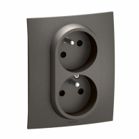 LEGRAND - NOWE NILOE - GN CZESKIE 2X2P+Z Z PRZESŁONĄ ZAC ŚRUBOWE KOMPLET 16A-250V~ STALOWE - NP3114MG