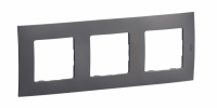 LEGRAND - NOWE NILOE - RAMKA POTRÓJNA STALOWA (MEDIUM GREY) - NP113MG