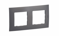 LEGRAND - NOWE NILOE - RAMKA PODWÓJNA STALOWA (MEDIUM GREY) - NP112MG