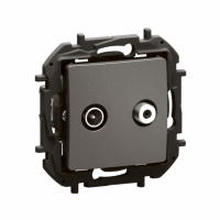 LEGRAND - NOWE NILOE - GNIAZDO TV-SAT KOŃCOWE TYPU GWIAZDA 1,5 DB STALOWE - NP4109MG