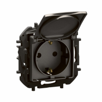 LEGRAND - NOWE NILOE - GN SCH 2P+Z Z PRZESŁONĄ I KLAPKĄ ZAC ŚRUBOWE 16A - 250 V~STALOWE - NP3129MG