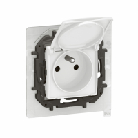 LEGRAND - NOWE NILOE - GN 2P+Z Z PRZESŁONĄ IP44 ZACISKI AUTOMATYCZNE 16A-250V~ BIAŁE - NP3108WH