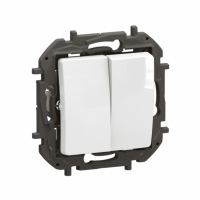 LEGRAND - NOWE NILOE - PRZYCISK PODWÓJNY 6 A BIAŁY - NP2320WH