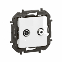 LEGRAND - NOWE NILOE - GNIAZDO TV-SAT KOŃCOWE TYPU GWIAZDA 1,5 DB BIAŁE  - NP4109WH