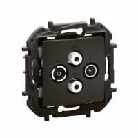 LEGRAND - NOWE NILOE - GNIAZDO TV-RD-SAT-SAT KOŃCOWE TYPU GWIAZDA 1,5 DB CZARNE - NP4108BK