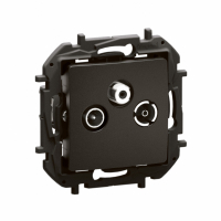 LEGRAND - NOWE NILOE - GNIAZDO TV-RD-SAT KOŃCOWE TYPU GWIAZDA 1,5 DB CZARNE - NP4106BK