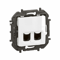 LEGRAND - NOWE NILOE - GNIAZDO RJ 11 + RJ 45 KAT. 6 BIAŁE - NP492WH