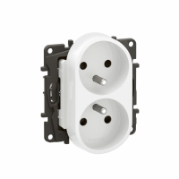LEGRAND - NOWE NILOE - GN. 2X2P+Z ZP, DO RAMEK WIELOKROTNYCH, ZAC. ŚR 16A - 250 V~ BIAŁE - NP3112WH