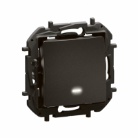 LEGRAND - NOWE NILOE - ŁĄCZNIK JEDNOBIEGUNOWY PODŚWIETLANY 10 AX CZARNY - NP2111BK
