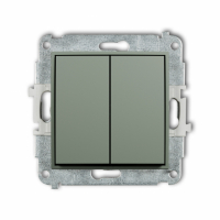 KARLIK - Mechanizm łącznika świecznikowego podtynkowy IP 20 / IP 44, 10AX 250V~ MINI szałwiowy - 61MWP-2