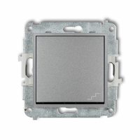 KARLIK - Mechanizm łącznika schodowego podtynkowy IP 20 / IP 44, 10AX 250V~ ICON srebrny metalik - 7IWP-3