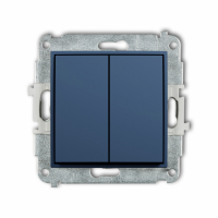 KARLIK - Mechanizm łącznika świecznikowego podtynkowy IP 20 / IP 44, 10AX 250V~ MINI navy blue - 64MWP-2