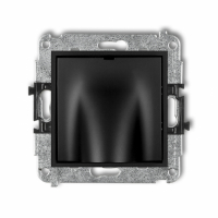 KARLIK - Mechanizm wypustu kablowego podtynkowy IP 20 MINI czarny mat - 12MWPK