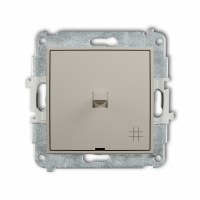 KARLIK - Mechanizm łącznika krzyżowego w stylu amerykańskim podtynkowy IP 20, 10AX 250V~ ICON taupe - 60IWPUS-6