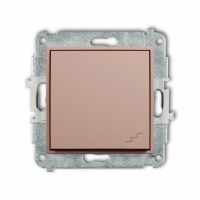 KARLIK - Mechanizm łącznika schodowego podtynkowy IP 20 / IP 44, 10AX 250V~ ICON łososiowy - 62IWP-3
