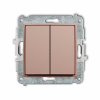 KARLIK - Mechanizm łącznika świecznikowego podtynkowy IP 20 / IP 44, 10AX 250V~ ICON łososiowy - 62IWP-2