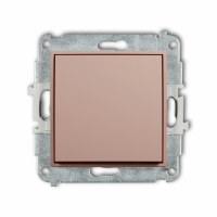 KARLIK - Mechanizm łącznika jednobiegunowego podtynkowy IP 20 / IP 44, 10AX 250V~ ICON łososiowy - 62IWP-1