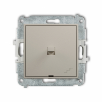 KARLIK - Mechanizm łącznika schodowego w stylu amerykańskim podtynkowy IP 20, 10AX 250V~ ICON taupe - 60IWPUS-3