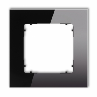 KARLIK - Ramka uniwersalna pojedyncza kwadratowa - efekt szkła (ramka: czarna; spód: czarny) podtynkowy IP 20 ICON czarny - 12-12-IRSK-1