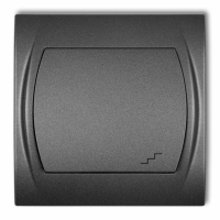 KARLIK - Łącznik schodowy podtynkowy IP 20, 10AX 250V~ LOGO grafitowy - 11LWP-3