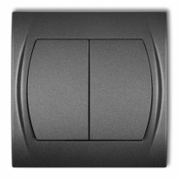 KARLIK - Łącznik świecznikowy podtynkowy IP 20, 10AX 250V~ LOGO grafitowy - 11LWP-2