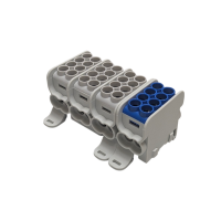 MOREK - Blok dystrybucyjny - rozdzielczy HLAK 25 4P szary, niebieski 2xAl/Cu 25mm2+16mm2 1000VAC/1500VDC - MAG4253AB0