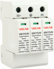 KKLN - Ogranicznik przepięć PV T1T2 (B+C) 1000V DC 7kA 4,5kV 3P - VCS-VCR-T1T2-PV-7-3P