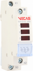 KKLN - Lampka sygnalizacyjna 3 LED czerwona 230V AC 1P - VCS-SVN127-3L-R-1P