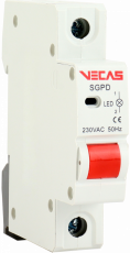 KKLN - Lampka sygnalizacyjna 1 LED czerwona 230V AC 1P - VCS-SGPD-1L-R-1P