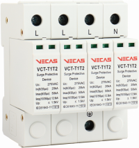 KKLN - Ogranicznik przepięć T1T2 (B+C) 275V AC 12,5kA 1,5kV 4P - VCS-VCT-T1T2-AC-12.5-4P