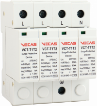 KKLN - Ogranicznik przepięć T1T2 (B+C) 275V AC 7kA 1,5kV 4P - VCS-VCT-T1T2-AC-7-4P