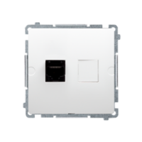 KONTAKT SIMON - GNIAZDO KOMPUTEROWE POJEDYNCZE RJ45 KAT. 5 BIAŁY BASIC - BMF51.02/11