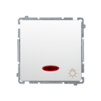 KONTAKT SIMON - Przycisk światło z podświetleniem LED (moduł) 10AX, 250V~, szybkozłącza; biały - BMS1L.01/11