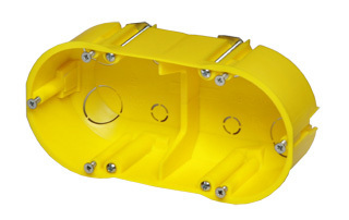 ELEKTRO-PLAST NASIELSK - PUSZKA P/T PK-2X60 DO ŚCIAN PUSTYCH PODWÓJNA BEZHALOGENOWA SAMOGASNĄCA FI 2X60X47MM - 0210-0N