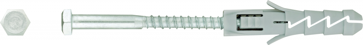 RAWLPLUG - KOŁEK ROZPOROWY FIX FI 12 Z WKRĘTEM Z ŁBEM SZEŚCIOKĄTNYM DIN 571 8.0X100 MM POLIPROPYLEN  /50SZT/ - FIX-12/100