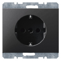 HAGER - GNIAZDO SCHUKO ANTRACYT MAT LAKIEROWANY K.1 - 47157006