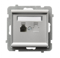 OSPEL - GNIAZDO TELEFONICZNE POJEDYNCZE MODUŁ ALUMINIUM SONATA - GPT-1R/m/38