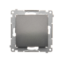 KONTAKT SIMON - ŁĄCZNIK POJEDYNCZY ZACISKI AUTOMATYCZNE 10AX 250V ANTRACYT SIMON 54 - DW1.01/48