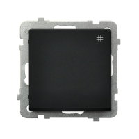 OSPEL - ŁĄCZNIK KRZYŻOWY ZACISKI AUTOMATYCZNE 16AX 250V IP20 CZARNY METALIK SONATA - ŁP-4R/m/33