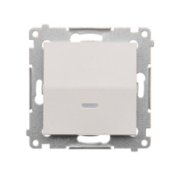 KONTAKT SIMON - Łącznik jednobiegunowy z sygnalizacją załączenia LED (moduł) 10AX, 250V~, szybkozłącza; biały - DW1ZL.01/11