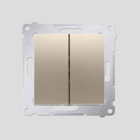 KONTAKT SIMON - ŁĄCZNIK ŚWIECZNIKOWY ZACISKI AUTOMATYCZNE 10AX 250V ZŁOTY MAT SIMON 54 - DW5.01/44