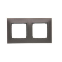 KONTAKT SIMON - Ramka 2-krotna PREMIUM do puszek karton-gips IP20 / IP44; brąz mat - DRK2/46