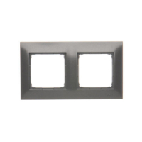 KONTAKT SIMON - Ramka 2-krotna PREMIUM do puszek karton-gips IP20 / IP44; antracyt - DRK2/48