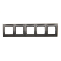 KONTAKT SIMON - Ramka 5-krotna PREMIUM do puszek karton-gips IP20 / IP44; antracyt - DRK5/48