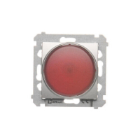 KONTAKT SIMON - Sygnalizator świetlny LED – światło czerwone (moduł) 230V~; srebrny mat - DSS2.01/43