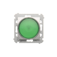 KONTAKT SIMON - Sygnalizator świetlny LED – światło zielone (moduł) 230V~; srebrny mat - DSS3.01/43