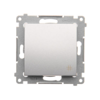 KONTAKT SIMON - ŁĄCZNIK KRZYŻOWY ZACISKI AUTOMATYCZNE 10AX 250V SREBRNY MAT SIMON 54 - DW7.01/43