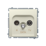 KONTAKT SIMON - Gniazdo antenowe R-TV-DATA (moduł). 1x wejście: 5–862 MHz; beż - BMAD.01/12