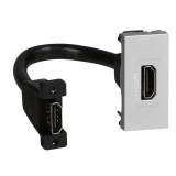 LEGRAND - GNIAZDO HDMI TYPU A Z PRZEWODEM ALUMINIUM MOSAIC - 079378